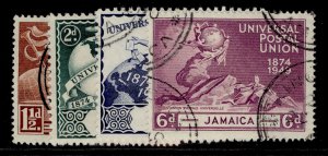 JAMAICA GVI SG145-148, anniversary of UPU set, FINE USED.