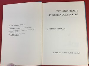 Fun and Profit in Stamp Collecting, by Herman Herst Jr., 1962, 1st edition