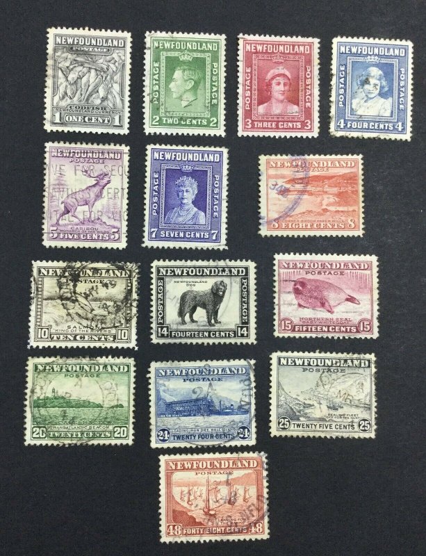 MOMEN: NEWFOUNDLAND #276-289 1941-44 USED £120 LOT #6999