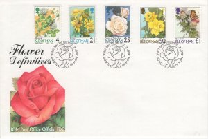 Isle of Man 1998 FDC Sc 766-770 Flowers