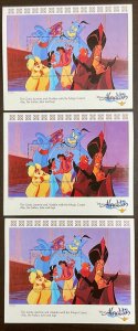 Guyana 2764 Lot of 3 Disney Aladdin, Jasmine & Genie Souvenir 5x4” Sheets 1993