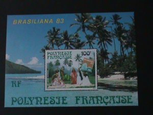 FRANCE POLYNESIA-1983-SC#C200- BRASILIANA'83 INTEL.STAMP SHOW- MNH S/S-VF