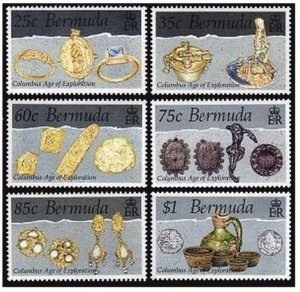Bermuda 628-633, MNH. Mi 611-616. Columbus Age Exploration, 1992. Artifacts.