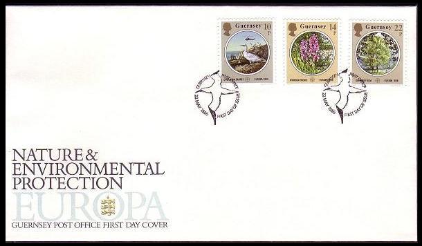 Guernsey Birds Europa Nature and Environmental Protection FDC SG#366-368