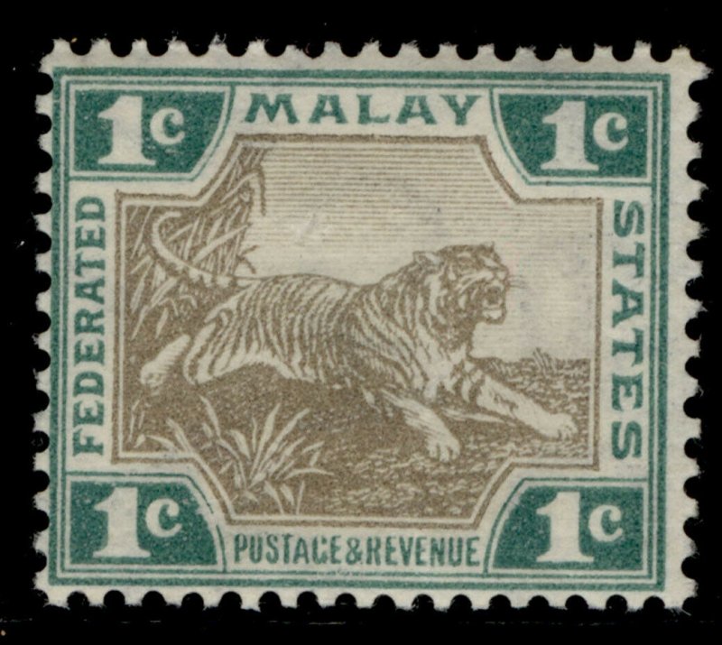 MALAYSIA - Federated Malay EDVII SG27a, 1c grey-brown & green, M MINT. Cat £50. 