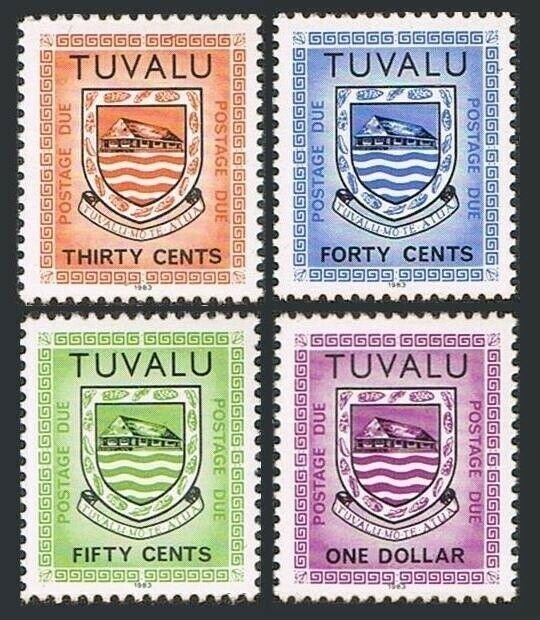 Tuvalu J6a-J9a inscribed 1983,MNH.Michel P6c-P9c. Postage Due.Arms.
