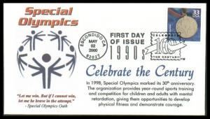 #3191i Special Olympics Rrags FDC