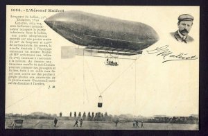 POSTAL HISTORY - Aviation - Airship ballon - Malecot #1034 POSTCARD