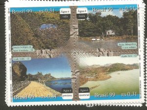 Brazil 1999 Water Set SC 2724 (Price Is For One Block Only) MNH (4czx)