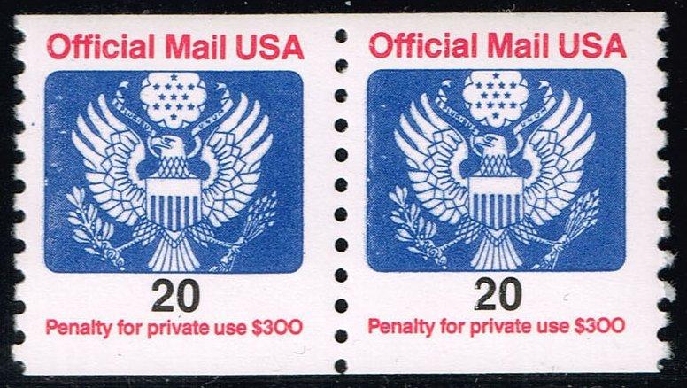 US #O138B Official Mail Coil Pair; MNH (1.00)