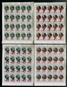 Full Set in Sheets of Stamps GOLD OVERPRINT O.G Albertville 92/Madagascar90 Perf-