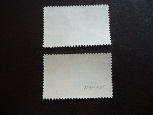 Stamps - Cayman Islands - Scott# 105, 114 - Mint Hinged Part Set of 2 Stamps
