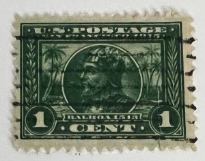 1914 1 cent Vasco Nunez de Balboa US Scott #401