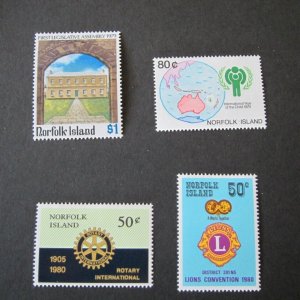 Norfolk Islands Sc 249-250,254-255 organization set MH