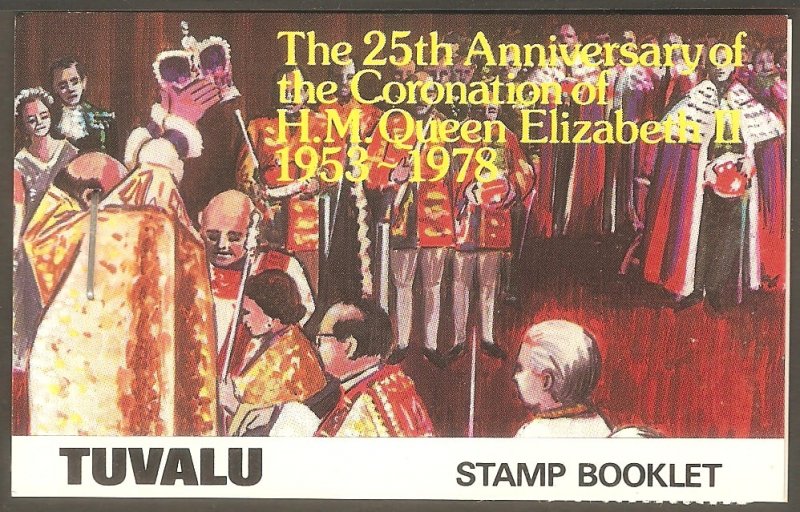 TUVALU Sc# 81 - 84 var MNH FVF Booklet Complete Queen Elizabeth II 25th Anniv