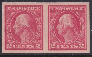 482 U.S. 1916 imperf pair 2¢ issue MNH CV $5.50