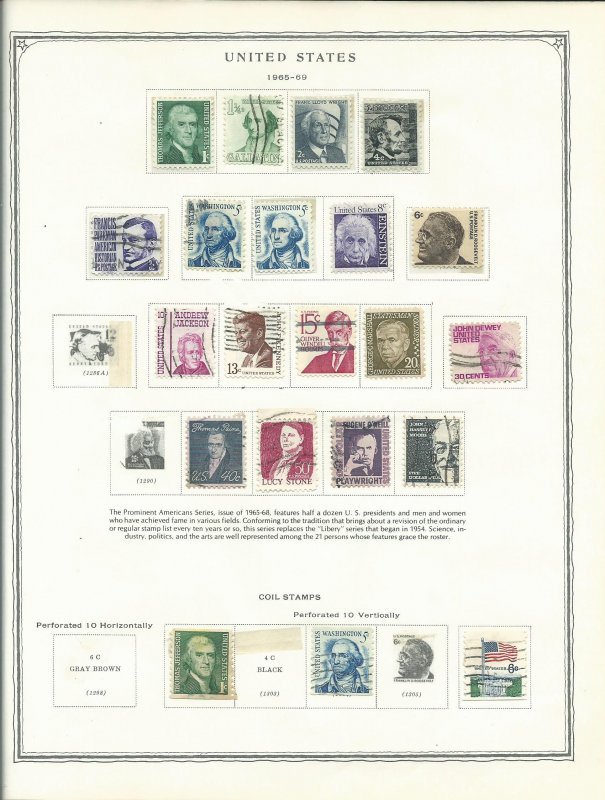 Scott Minuteman Stamp Album For United States Stamps With Stamps