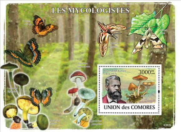 Comoros - Mycologists & Mushrooms  Stamp S/S 3E-044