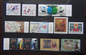 Croatia 1998 2001 2002 2004 Europa 1995 Monastries + Serbian Post in Croatia MNH