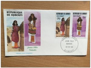 1993 Djibouti Djibouti FDC Young Girls Nomadic Mi. 576 577-