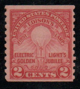 US #656 VF mint never hinged, well centered, tiny bit of offset on gum, Fresh!