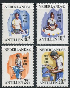 Neth. Antilles Scott B73-B76 Unused VFLHOG - Child Welfare Surtax - SCV $1.00