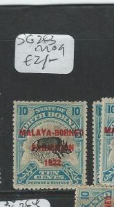 NORTH BORNEO (P1706B) 1922 MBE 10C BOAR SG263  MOG