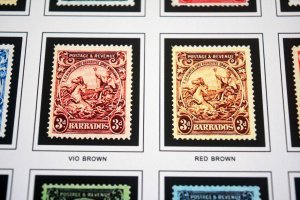 COLOR PRINTED BARBADOS 1852-1966 STAMP ALBUM PAGES (30 illus. pages)