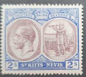 St. Kitts and Nevis 32, King George V, 1920, MH, Cat. value - $25.00