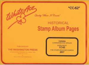 WHITE ACE 2017 Canada Commemorative Singles Stamp Album Supplement CC-62