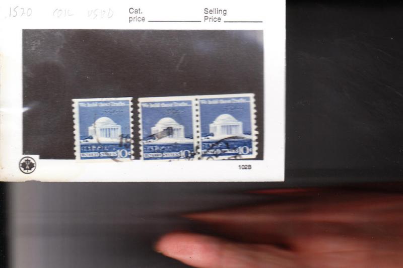 SC# 1520 / Jefferson Memorial / Pair & Single / USED