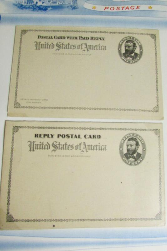 US stamps Postal Card and Reply Early Collection
