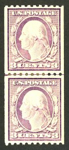 U.S. #489 MINT LINE PAIR OG HR