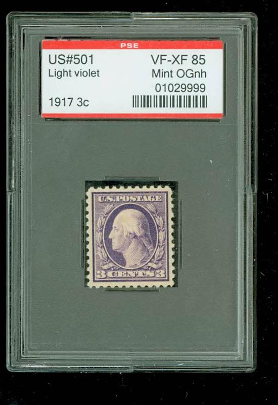 US #501, Regular Issue, PSE Graded VF-XF 85 Mint OGnh