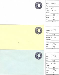 Scott# U443,4.5 D149  UPSS#2710,17.21   US envelope.