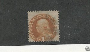 United States, Postage Stamp, #112 Used, 1869 Light Cancel