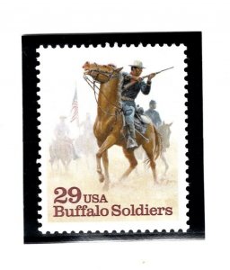 2818  Buffalo Soldiers (MOUNTED SIINGLES) MNH