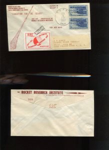 RRI ROCKET #4 FLOWN COVER JULY 1 1957 TOPAZ CALIFORNIA (HR1103)