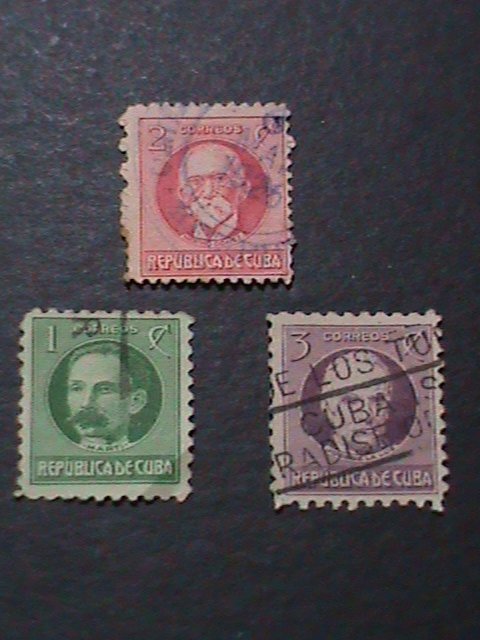 ​CUBA- FAMOUS PERSONS VERY OLD CUBA STAMPS USED- VF WE SHIP TO WORLD WIDE.