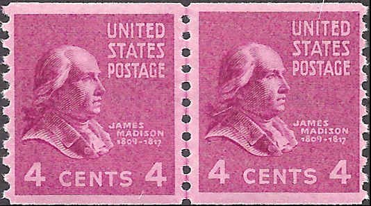 843 Mint,NG... Line Pair... SCV $27.50