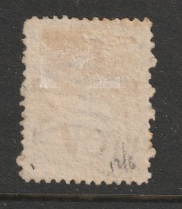 New Zealand a used 4d yellow QV FFQ from 1864