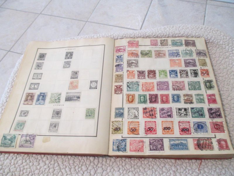 VEGAS - Battered 1928 Scott Album - OLD Stamps Incl China  >160 Photos! FE604