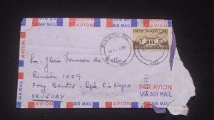 C) 1960, UNITED STATES, AIR MAIL SENT TO SAN JOSE URUGUAY XF.