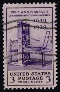 US #857 Printing Tercentenary; Used