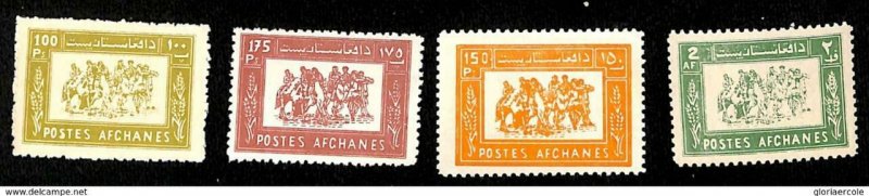 05-20  ---  AFGHANISTAN 1960 YVERT 513A/14A 4 values  ** MNH - sport POLO Horses