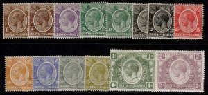 KENYA and UGANDA GV SG76-88, 1922-27 SHORT set, M MINT. Cat £74+ SET to 2s