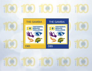 Gambia 2017 - Lions Club 100th Anniversary - Souvenir Sheet - MNH