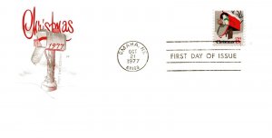 1730 Christmas 1977 Mailbox , Farnam, HF, FDC