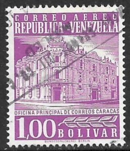 VENEZUELA 1958 1B Caracas Post Office Airmail Sc C669 VFU