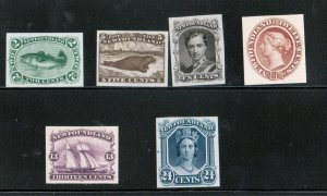 Newfoundland #24P - #31P Very Fine Set Of Plate Proofs - India Paper